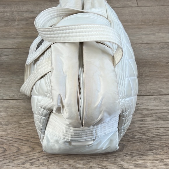 Vintage Chanel A29853 Sports CC Coco Mark Quilted Shoulder Bag Nylon White - Picture 4 of 8